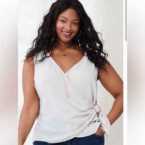 Maurice’s Plus Size Wrap Front Ring Tank